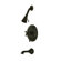 Elements of Design Heritage Thermostatic Pressure Balanced Tub and Shower Faucet with Metal Cross Handles