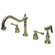 Elements of Design Elizabeth 8" Deck Mount Double Handle Widespread Kitchen Faucet with Buckingham Lever Handles