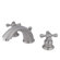 Elements of Design Magellan Widespread Bathroom Faucet with Double Cross Handles