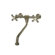Elements of Design Heritage Wall Mounted Sink Bathroom Faucet with Double Cross Handles