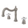 Elements of Design Heritage Double Handle Deck Mount Roman Tub Faucet Trim Porcelain Cross Handle