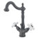 Elements of Design Heritage Single Hole Bathroom Faucet with Double Porcelain Cross Handles