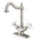 Elements of Design Heritage Single Hole Sink Faucet with Double Porcelain Cross Handles