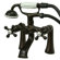 Elements of Design Double Handle Deck Mount Tub Only Faucet with Handshower