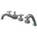 Elements of Design Heritage Double Handle Deck Mount Roman Tub Faucet Trim Metal Cross Handle