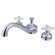 Elements of Design Heritage Double Handle Deck Mount 5 Piece Roman Tub Faucet Trim Set Porcelain Cross Handle