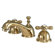 Elements of Design Widespread Bathroom Faucet with Double Cross Handles