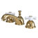 Elements of Design Widespread Bathroom Faucet with Double Porcelain Cross Handles