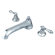 Elements of Design Metropolitan Double Handle Deck Mount Roman Tub Faucet Trim Metal Lever Handle