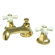 Elements of Design Metropolitan Widespread Bathroom Faucet with Double Porcelain Cross Handles