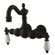 Elements of Design Hot Springs Double Handle Wall Mount Clawfoot Tub Faucet Trim Porcelain Lever Handle