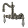 Elements of Design Hot Springs Double Handle Wall Mount Clawfoot Tub Faucet Trim Porcelain Lever Handle