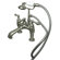Elements of Design Hot Springs Double Handle Deck Mount Clawfoot Tub Faucet Trim Metal Lever Handle