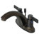 Elements of Design NuvoFusion Double Handle High Rise C Spout Bathroom Faucet with Brass Pop-Up