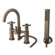 Elements of Design Concord Double Handle Deck Mount Roman Tub Filler with Hand Shower