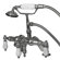 Elements of Design Hot Springs Deck Mount Clawfoot Tub Faucet with Handshower