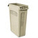 Rubbermaid Slim Jim Receptacle with Venting Channels, Rectangular, 23gal, Beige                                                         