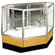 Sturdy Store Displays Streamline 38" x 34" Full Vision Inside Corner Showcase with Panel Back