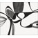 Modern-Twist Matrix Placemat in Black on Clear Base