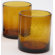 Certified International Bubble Amber Double Old Fashion (Set of 4)