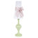 Jubilee Collection Curvature Large Table Lamp with White Tower Shade and Pink Bow on Base
