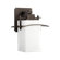 Quorum Kirkland One Light Outdoor Wall Lantern with Satin Opal Glass Shade in Oiled Bronze