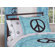 Sweet Jojo Designs Peace Blue Collection Standard Pillow Sham 