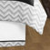 Sweet Jojo Designs Zig Zag Black and Gray Collection Queen Bed Skirt 