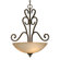 Golden Lighting Heartwood 3 Light Bowl Inverted Pendant