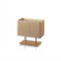 Zaneen Lighting Blissy 11.5" Table Lamp in Metallic Brown Finish with Amber Pleated Shade