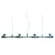 Zaneen Lighting Space Four Light Linear Pendant in Metallic Gray