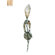 Zaneen Lighting Dafne Wall Sconce with Amber Glass in Weathered Coffee