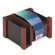Rolodex Corporation Desk Director, Wood, 7 1/8w x 6 3/4d x 4 1/8h, Black/Mahogany                                                                