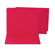 S&J PAPER Water/Paper Cut-Resistant Folders, Straight Cut, End Tab, Letter, Red, 100/Box                                               