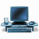 Kensington Flat Panel Monitor Station, 22 3/4w x 12 1/4d x 2 1/2 to 4 1/2h, Black                                                       
