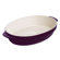 Raymond Blanc by Anolon Mulberry and Cream Stoneware 28cm Oval Dish