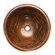 Premier Copper Products Round Braided Self Rimming Hammered Copper Bathroom Sink in Oil Rubbed Bronze