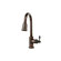 Premier Copper Products Hammered Triple Basin Kitchen Sink with ORB Pull Down Faucet, Drain and Accessory