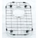 Yosemite Home Decor 8.75" x 14.125" Stainless Steel Sink Grid with Black Rubber Feet