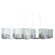 Varaluz Recycled Polar 6 Light Oblong Chandelier