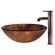 Vigo Russet Glass Vessel Sink with Faucet in Oil Rubbed Bronze