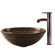 Vigo Copper Mosaic Glass Vessel Sink with Faucet in Oil Rubbed Bronze