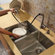 Vigo 29" x 20" Undermount Double Bowl Kitchen Sink with Faucet and Soap Dispenser in Satin