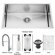 Vigo Stainless Steel Undermount Kitchen Sink and Faucet Set