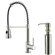 Vigo One Handle Single Hole Pull-Out Spray Kitchen Faucet with Soap Dispenser