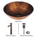 Vigo Russet Glass Vessel Sink with Faucet in Oil Rubbed Bronze