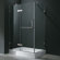 Vigo 24" Pivot Door Swing Frameless Shower Enclosure with Base