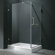 Vigo Frameless Pivot Door Shower Enclosure with Left Drain