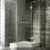 Vigo Neo-Angle Door Frameless Shower Enclosure with Base