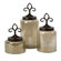 IMAX Fleur De Lis Lidded Jar (Set of 3)